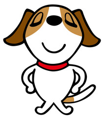 ジャックラッセルテリア犬　ドヤ顔ポーズ