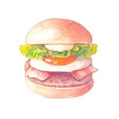 colored pencil hamburger