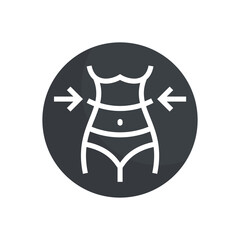 High waist icon. Pictogram for web or marketplace, clothing category. Isolated vector illustration on a white background.