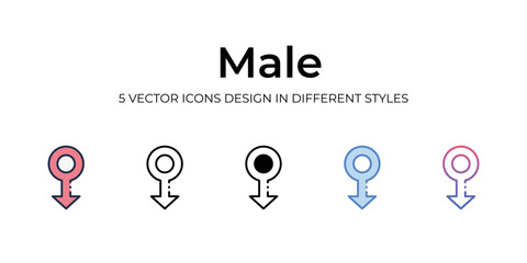 male icons set vector illustration. vector stock,
