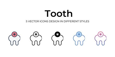 tooth icons set vector illustration. vector stock,