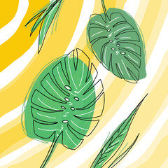 illustration of an background with leaves  