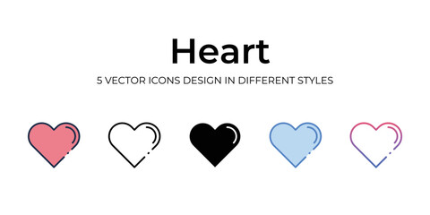 heart icons set vector illustration. vector stock,