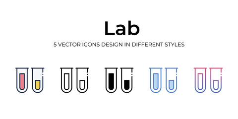 lab icons set vector illustration. vector stock,