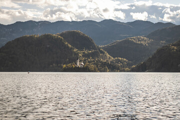 Isle in the lake of Bled, Slovenia