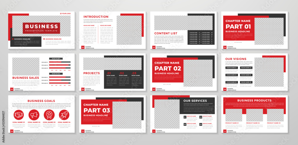 Poster set of corporate presentation template design with minimalist concept and modern layout use for annu