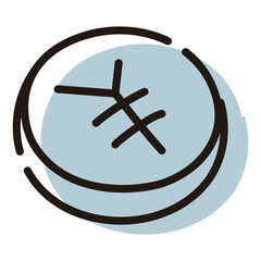 円（¥）硬貨　お金のイメージイラスト