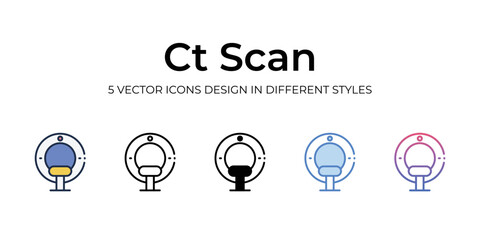 ct scan icons set vector illustration. vector stock,