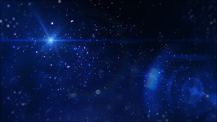 宇宙　銀河　パーティクル　粒々　星々　星雲　キラキラ　幻想的　神秘　暗闇　発光　星