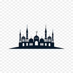 silhouette of mosque