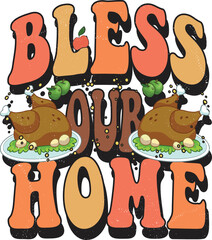 Thanksgiving groovy style typography t-shirt design, Emoji Thanksgiving design, Kawai t-shirt design