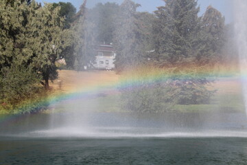 Rainbow In The Mist, Rundle Park, Edmonton, Alberta