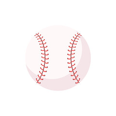 Leather baseball with red stitched seams. Popular softball tournaments.