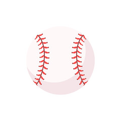 Leather baseball with red stitched seams. Popular softball tournaments.