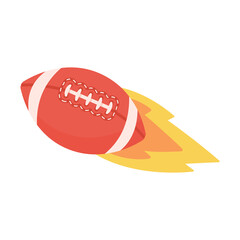 american football burst into flames. american football match elements