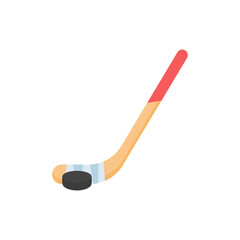 hockey stick and ball Equipment for playing sports on ice.