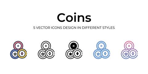 nft coins icons set vector illustration. vector stock,