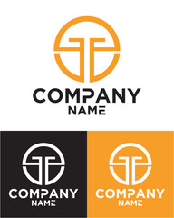 Initial letter f f logo vector design template