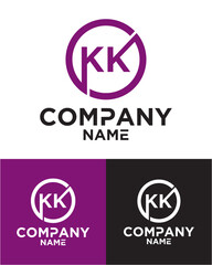 Initial letter k k logo vector design template