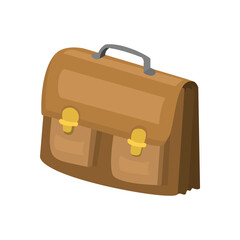 Briefcase flat icon isolated on white background. Vector illustration
