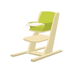 Baby dining chair icon. Flat illustration of baby dining chair vector icon