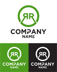 Initial letter r r logo vector design template