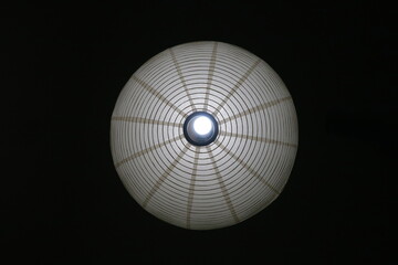 LED light covered with paper interior decoration