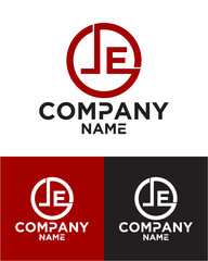 Initial letter l e logo vector design template