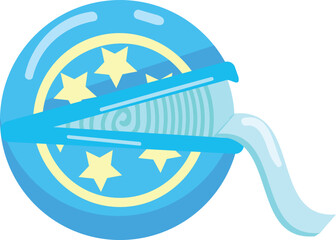Gum floss icon cartoon vector. Bubblegum mint. Candy pack