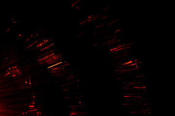 Blurred red h bokeh effect background.