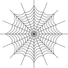 Spider cobweb. Halloween design element. Flat vector