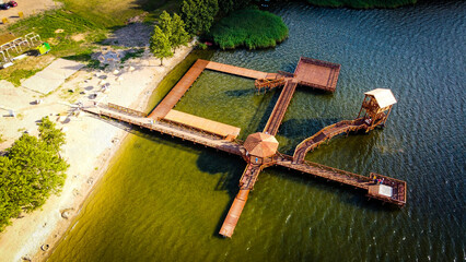 Pomost na Jeziorze Rumian w Szczuplinach © Paweł Ziółkowski