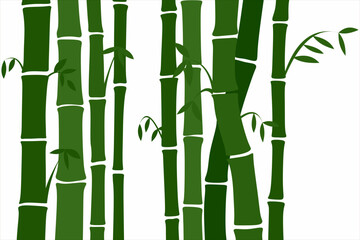 Fototapeta na wymiar Bamboo Wall Decorating Art, Bamboo Painting for decoration, Bamboo Vector Art
