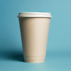 coffee cup isolated on blue