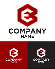 Initial letter e logo vector design template