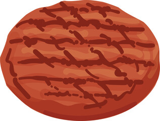 Bbq cutlet icon cartoon vector. Burger meat. Beef food