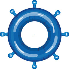 Inflatable wheel icon cartoon vector. Float pool. Summer pool