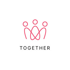 Minimal together unity logo diversity 