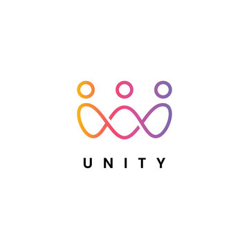 Minimal together unity logo diversity 