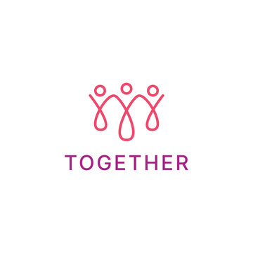 Minimal together unity logo diversity 
