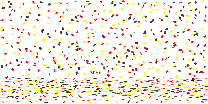 Black, Yellow ,red Confetti Rain PNG On White Background	
