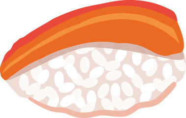 Sushi icon cartoon vector. Japanese food. Salmon tuna