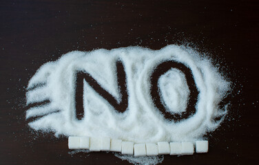 Top view of handwritten word 