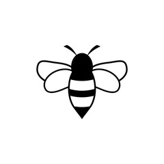Bee logo icon isolated on a white background 