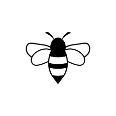 Bee logo icon isolated on a white background 