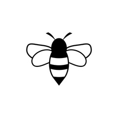 Bee logo icon isolated on a white background 