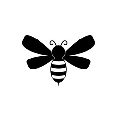 Bee logo icon isolated on a white background 