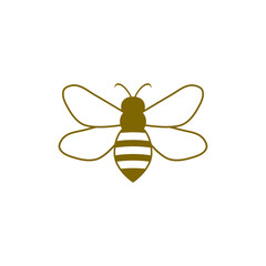 Bee logo icon isolated on a white background 