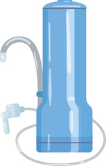 Home filter icon cartoon vector. Water system. Tank treatment