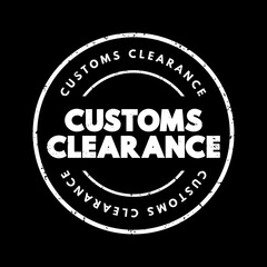 Fototapeta na wymiar Customs Clearance text stamp, concept background